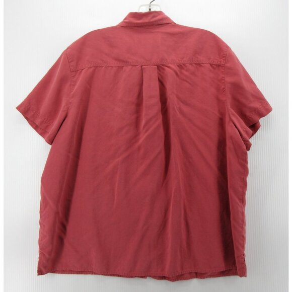 Orvis Top XL Salmon Silk Shirt Button Down Camp Pockets Field Utility - Picture 5 of 8